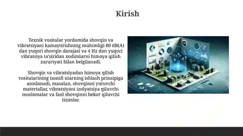 Shovqin va titrashdan himoyalash texnik vositalar 3