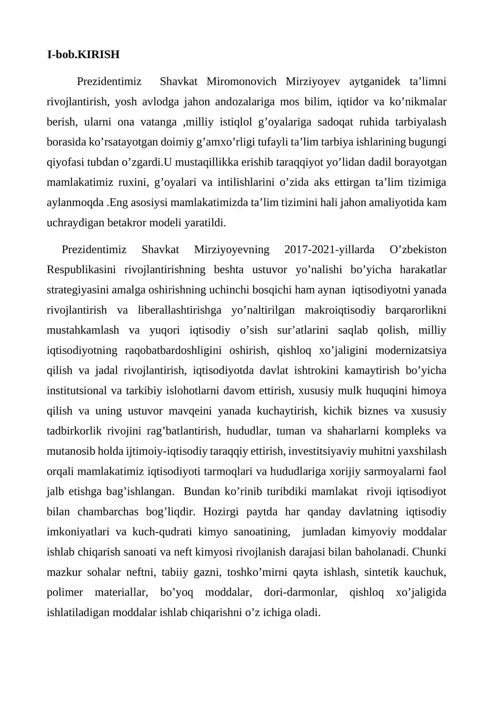 BOTIROVA SABOHATNING ORGANIK MODDALAR SINTEZI FANIDAN TAYYORLAGAN KURS ISHI 3