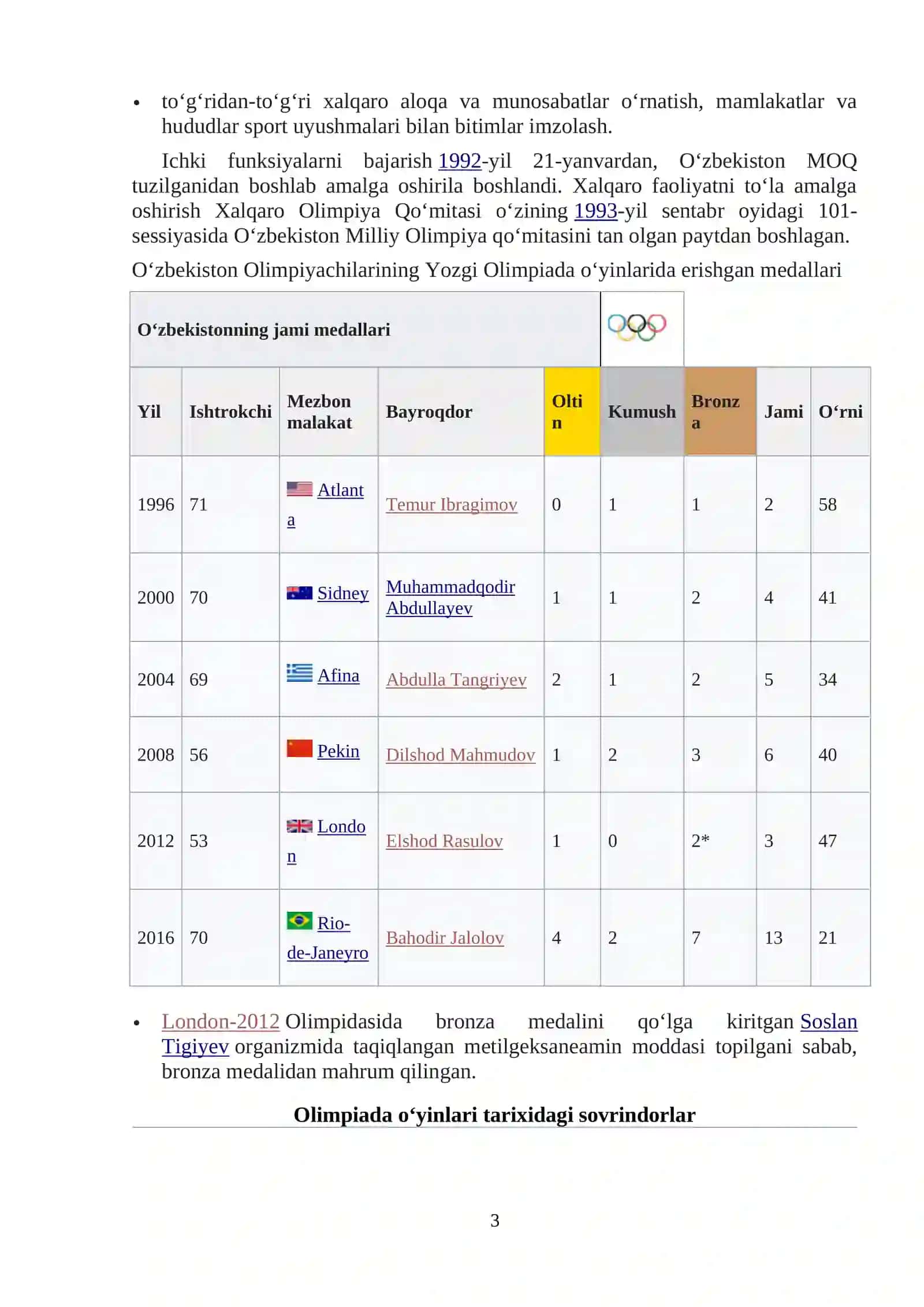 O‘zbekiston Respublikasi Milliy Olimpiya qo‘mitasi 3