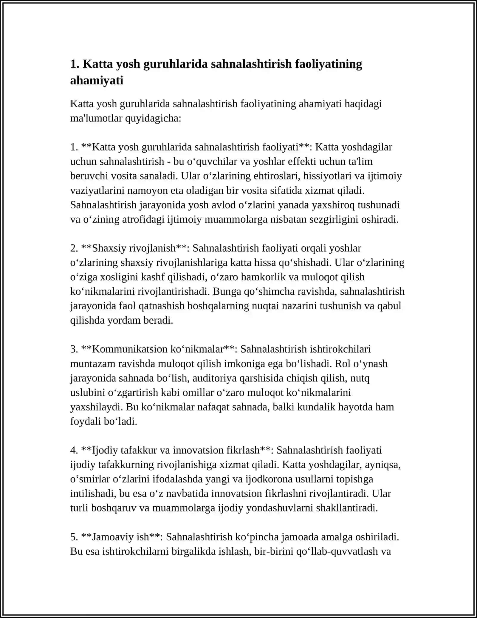 MAKTABGACHA TALIM TASHKILOTIDA KATTA YOSH GURUHLARIDA SAXNALASHTIRISH FAOLYATINI TASHKIL ETISH SHAKILLARI 3