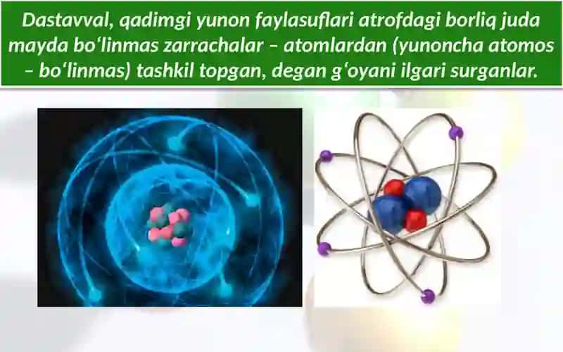 Atom molekular ta’limot. Atom 3