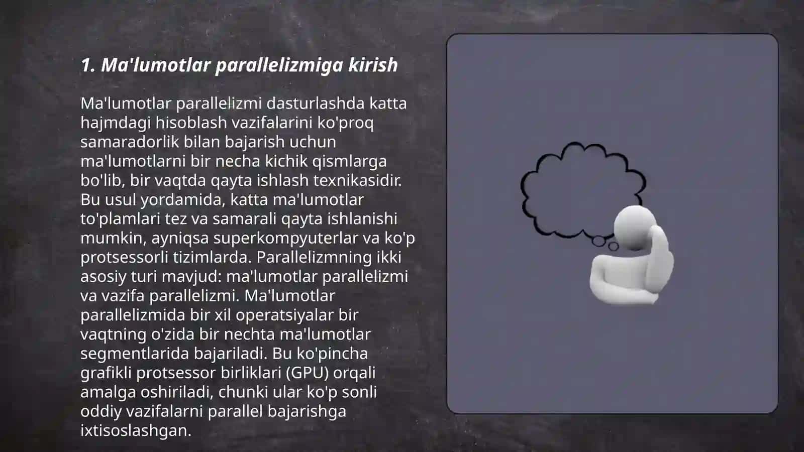 Ma'lumotlar parallelizmi 3