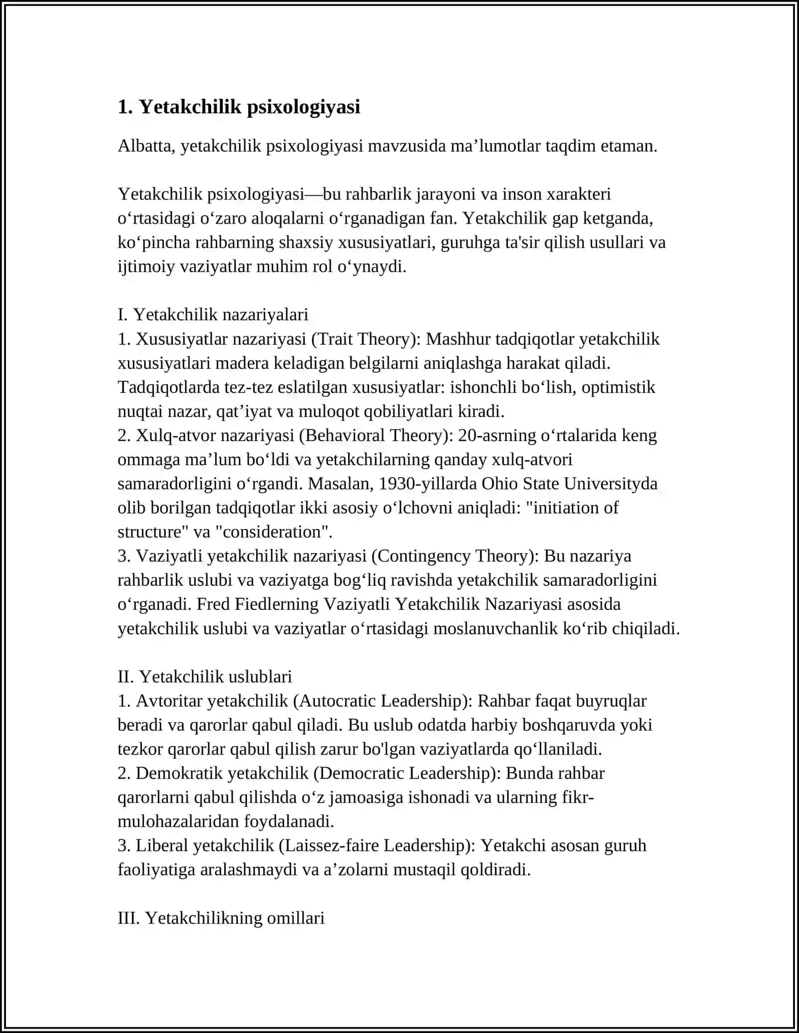 BIZNESDAGI MUVAFFAQIYAT PSIXOLOGIYASI 3