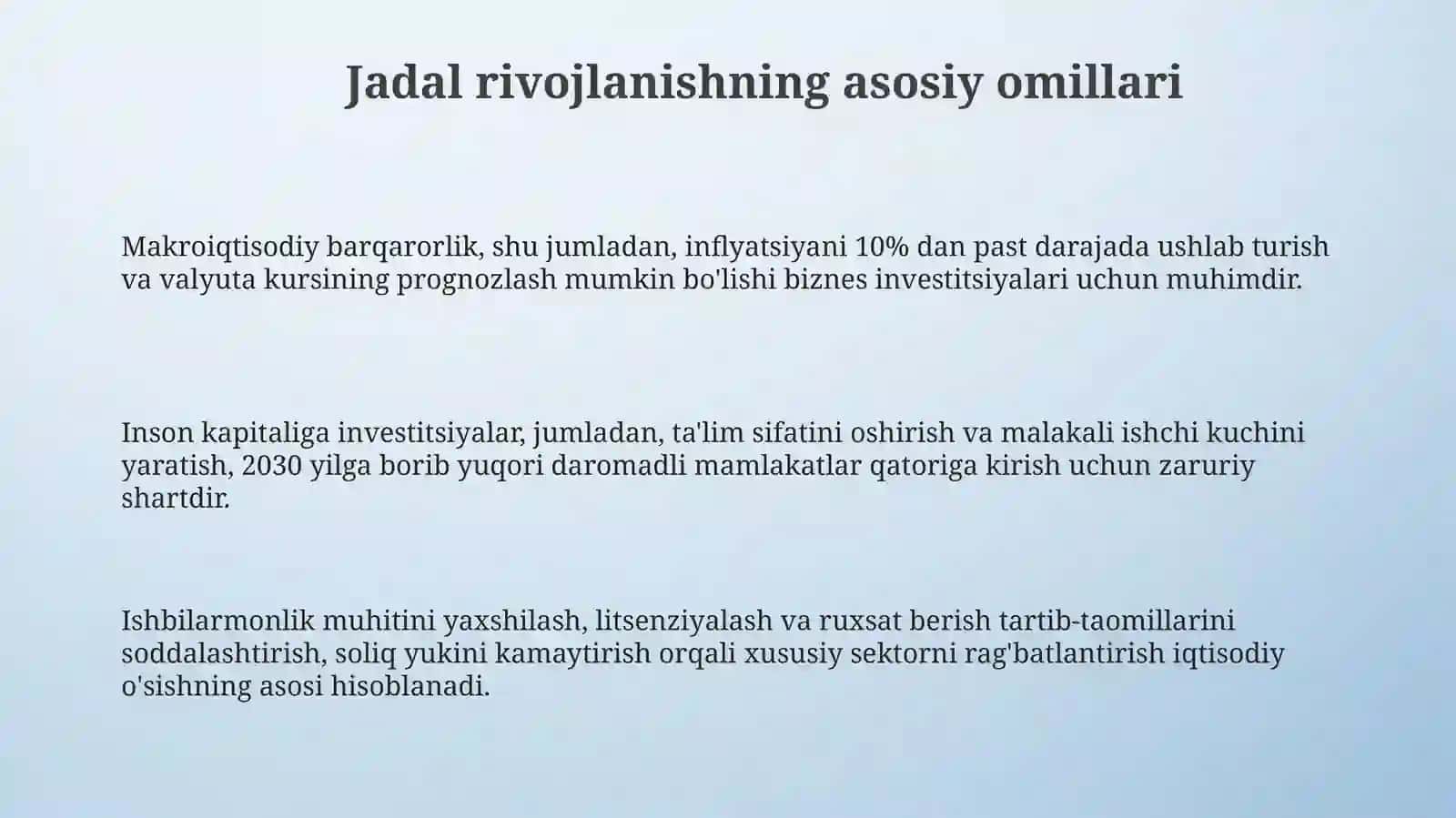 Milliy iqtisodiyotni jadal rivojlantirish 3