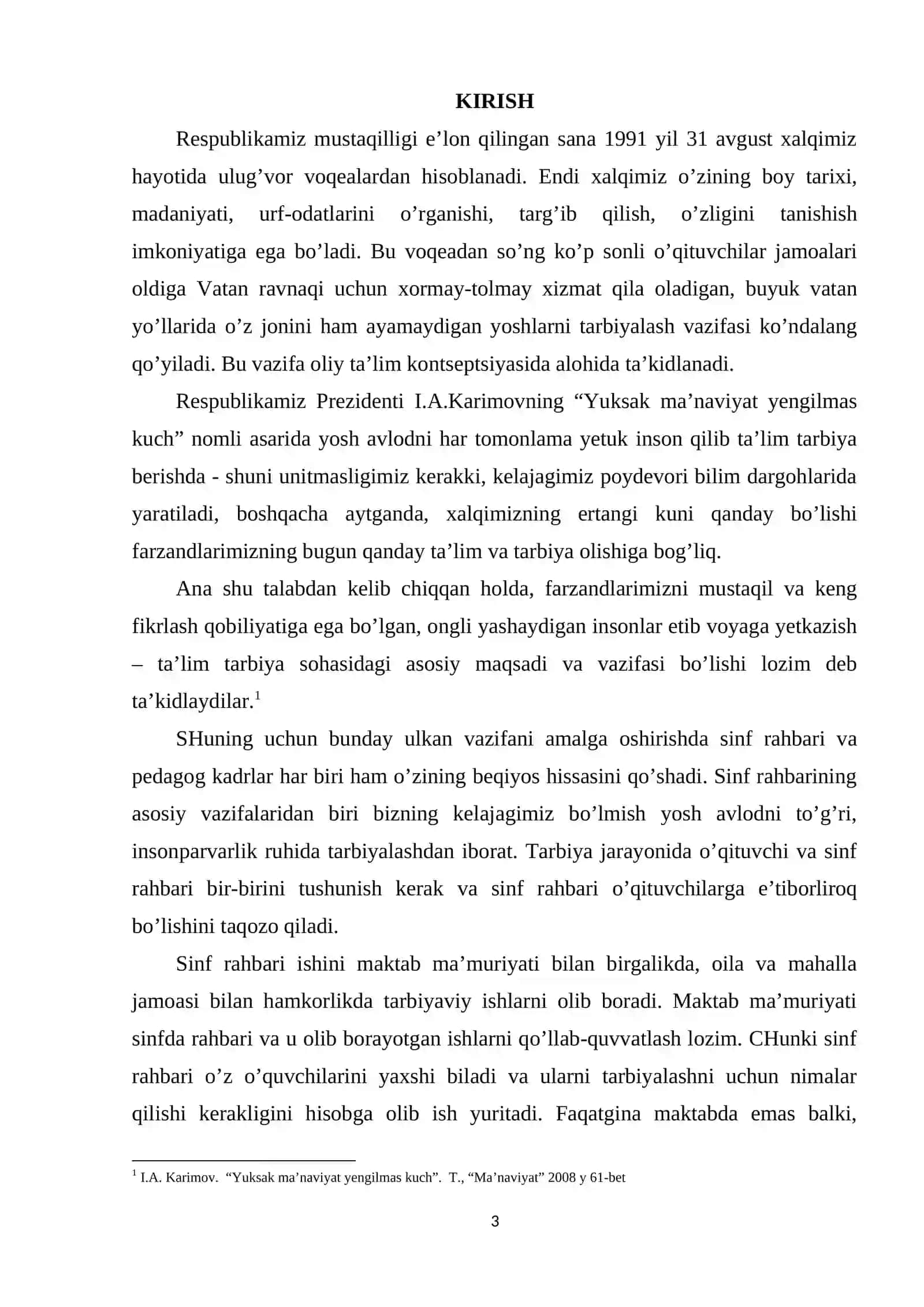 Tarix bo’yicha sinfdan tashqari olib boriladigan ishlar metodikasi 3