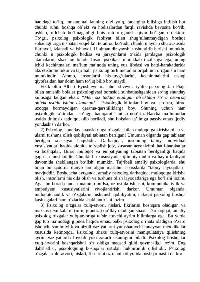 Psixologiya kasb sifatida 3
