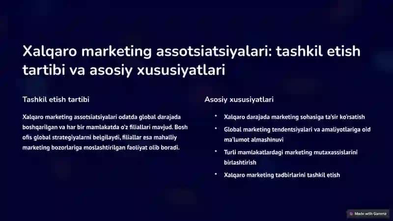 Xalqaro va milliy marketing assotsiatsiyalari 3