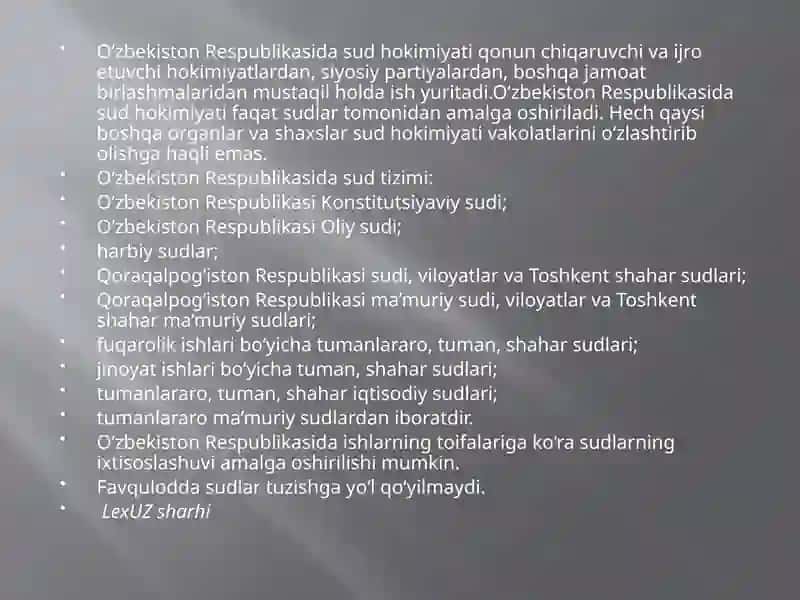 O'ZBEKISTON RESPUBLIKASI OLIY SUDI SHAKLLANISH GENEZISI 3