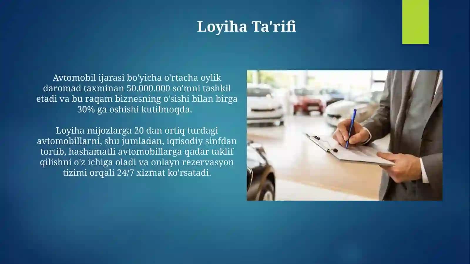 Avtomobil ijaraga berish 3