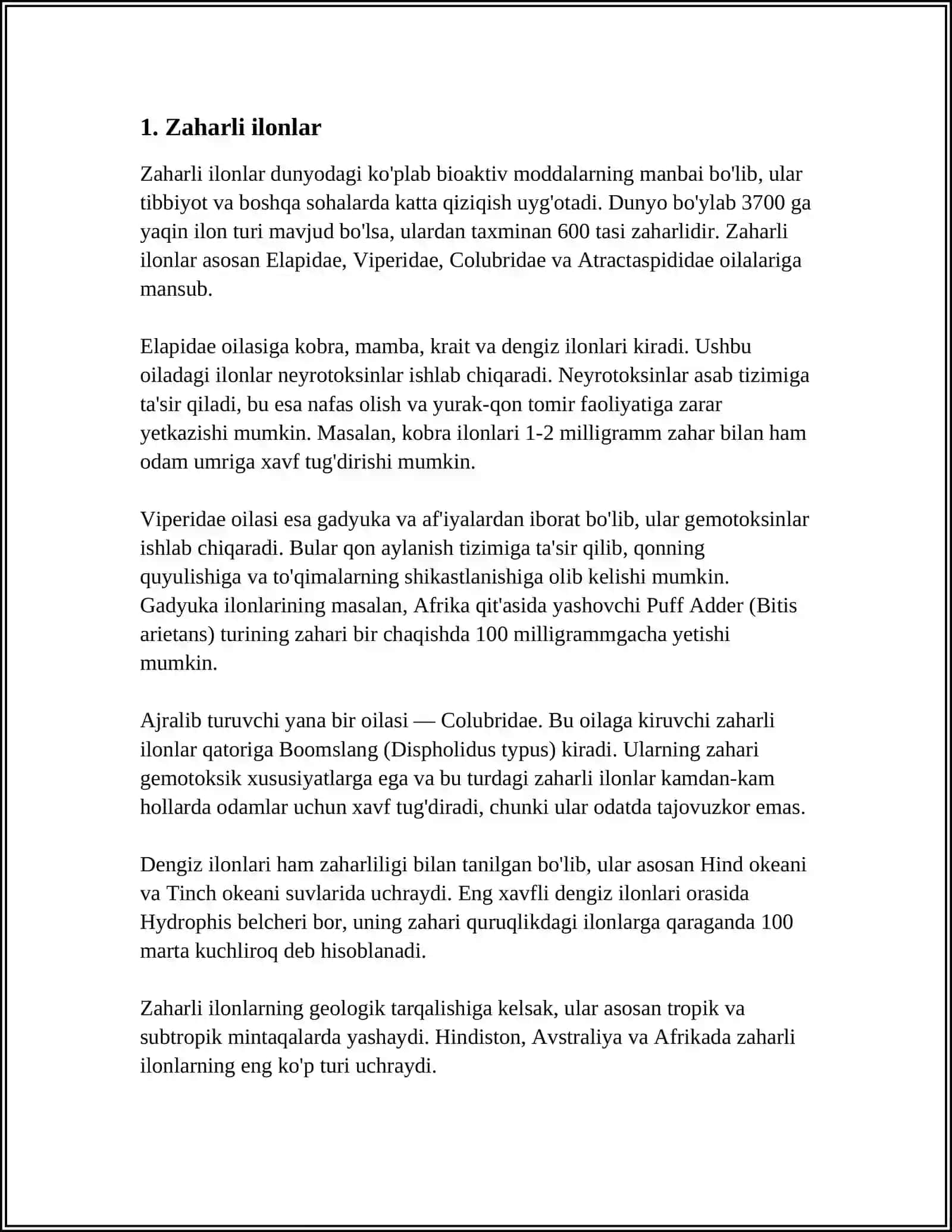 Zaharli ilonlar 3