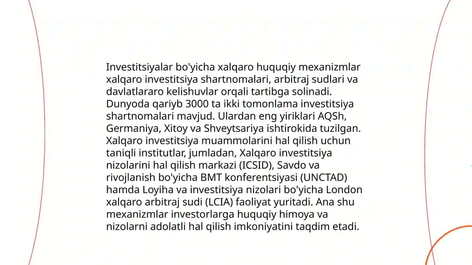 Chet ellik investorlar xuquqlarining kafolatlari va ularni himoya qilish choralari 3