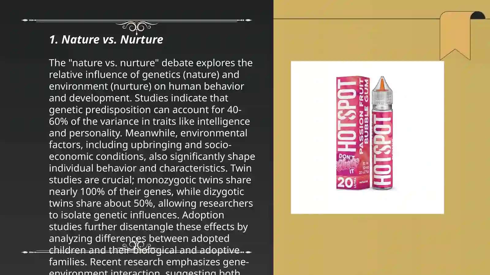 Nature vs. Nurture 3