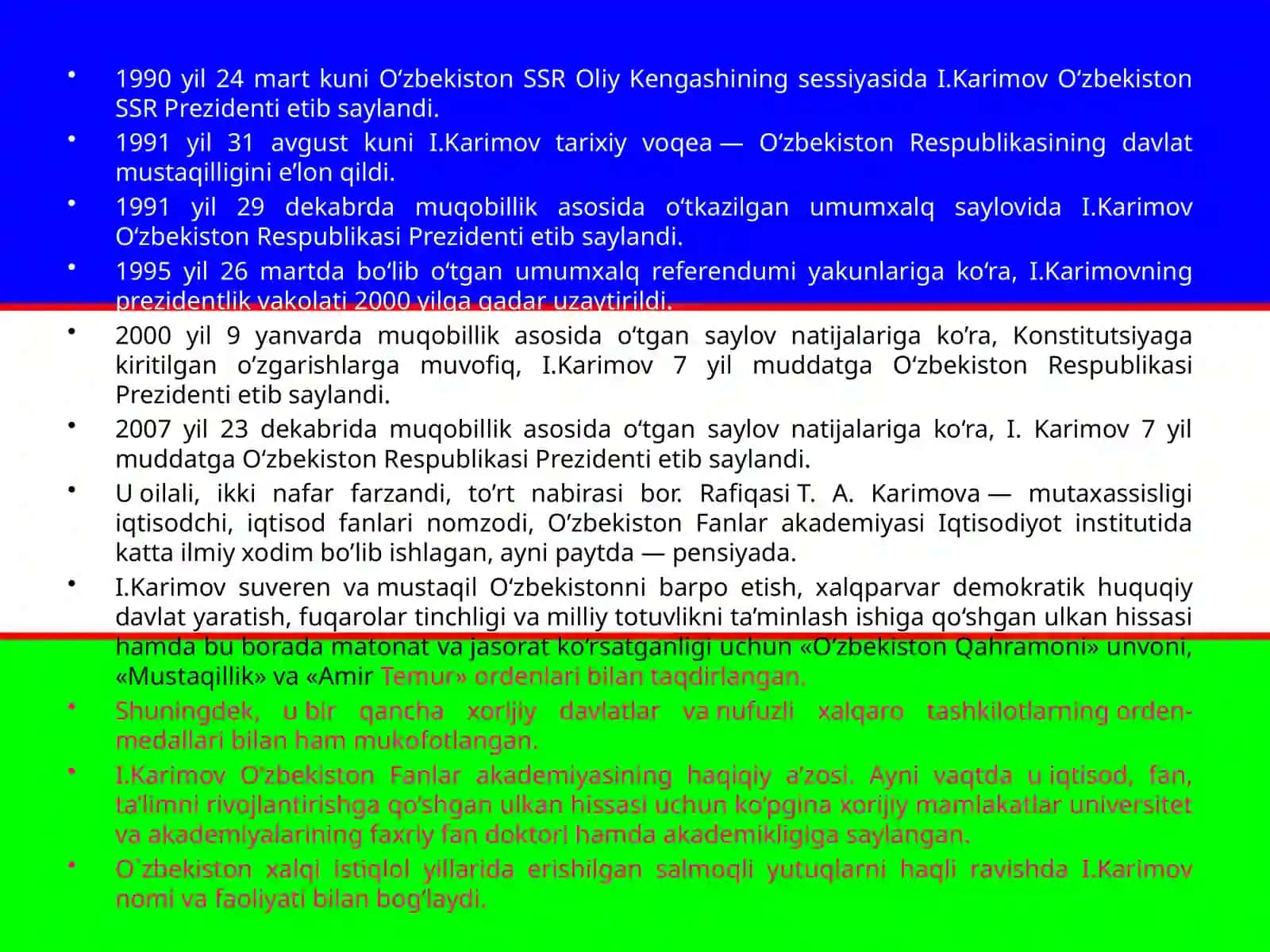 Islom Abdug‘aniyevich Karimov 3