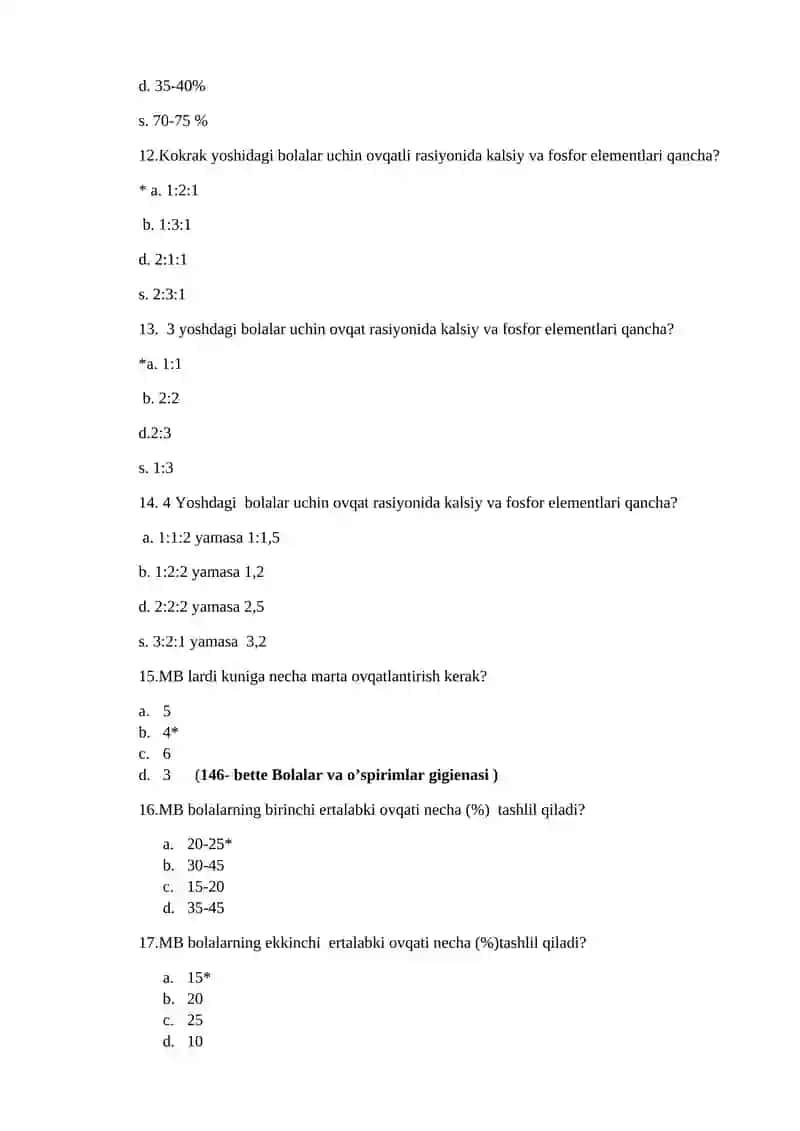 MBM larida ovqatlanishga gigienik baha beriw. Maktabda ovqatlanishga gigienik baha beriw 3