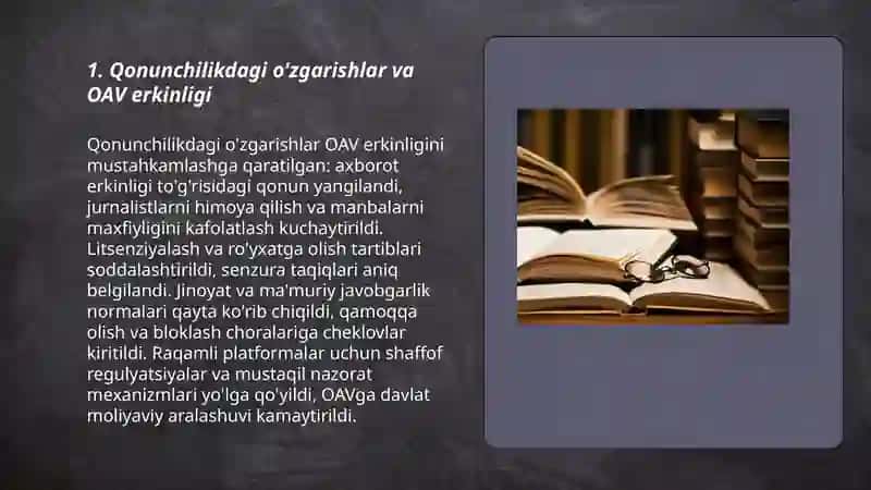 Qonunchilikdagi o'zgarishlar va OAV erkinligi 3