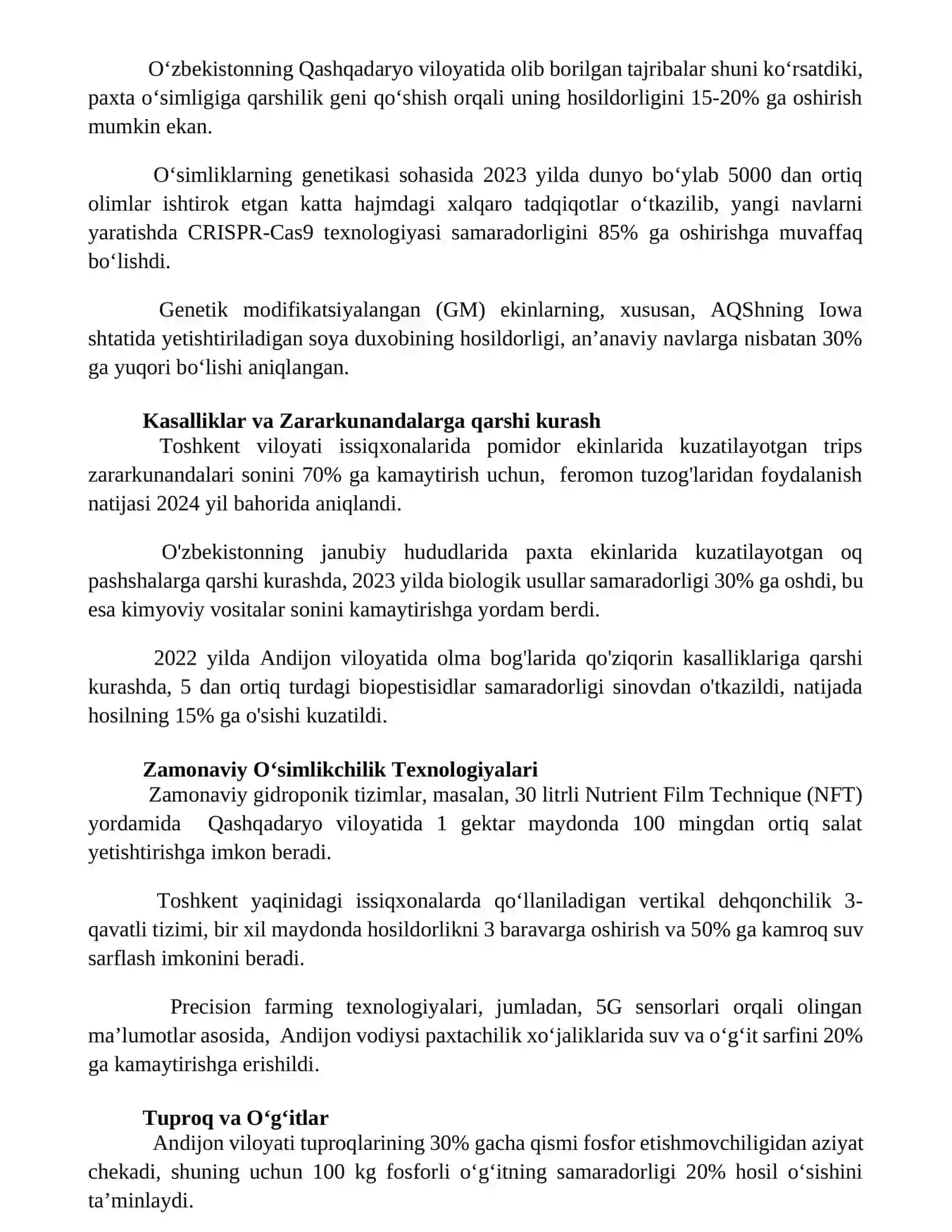 O'simliklar biologiyasi va yetishtirish texnologiyasi 3