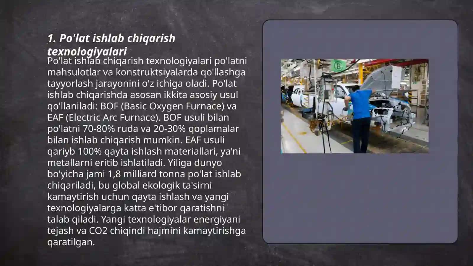 Po'lat va cho'yan ishlab chiqarish 3