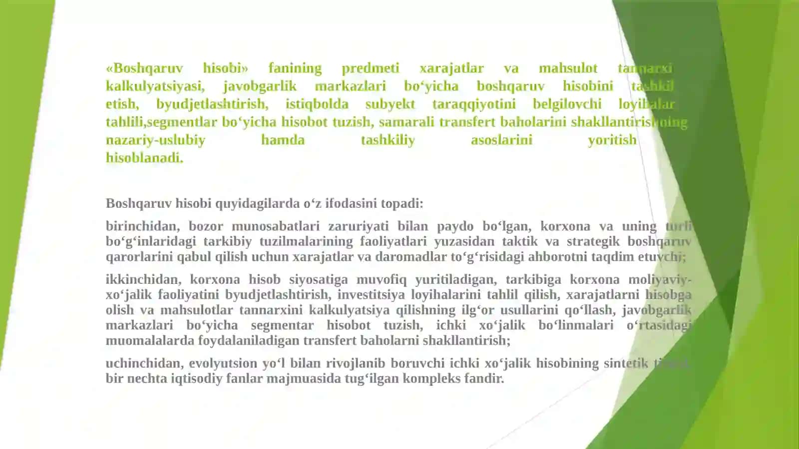 BOSHQARUV HISOBI FANIDAN TAQDIMOT ISHI 3