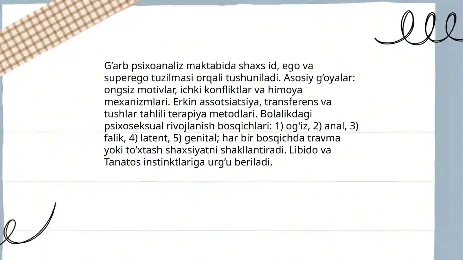 G’arb psixologiya maktabalarida shaxsni tadqiq etish 3