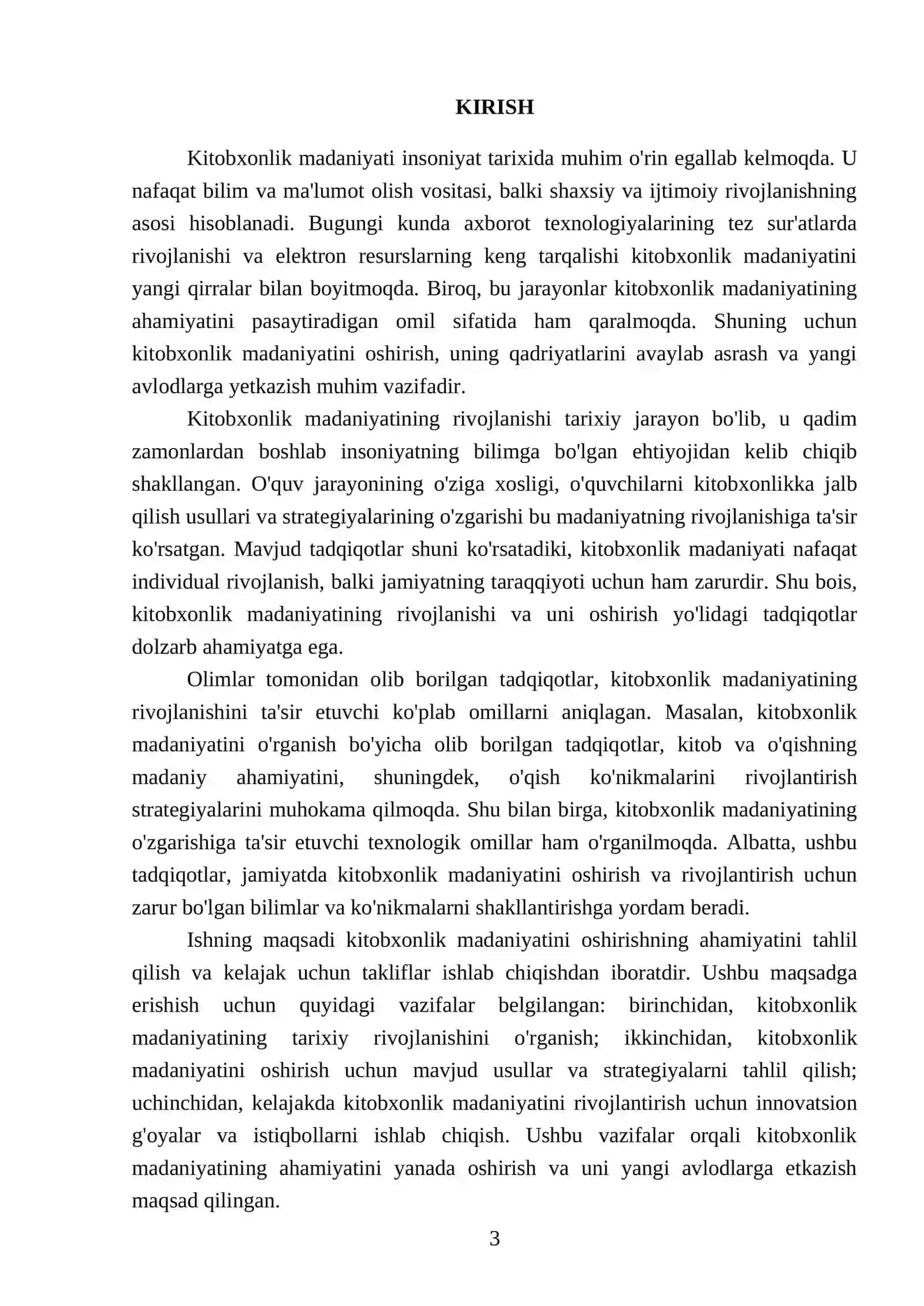 Kitobxonlik madaniyatini oshirishning ahamiyati.Kelajak uchun takliflar va istiqbollar 3