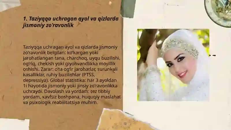 Taziyqqa uchragan ayol qizlar 3