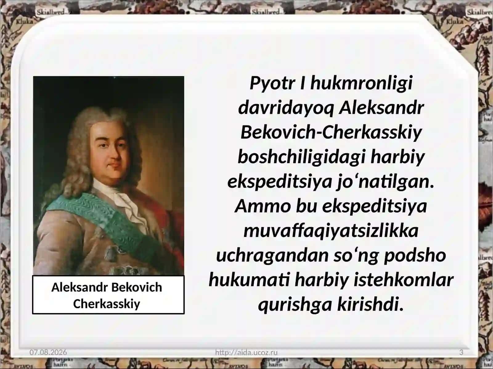 Rossiya imperiyasi tomonidan O‘rta Osiyoni bosib olish uchun istilochilik harakatlarining boshlanishi 3