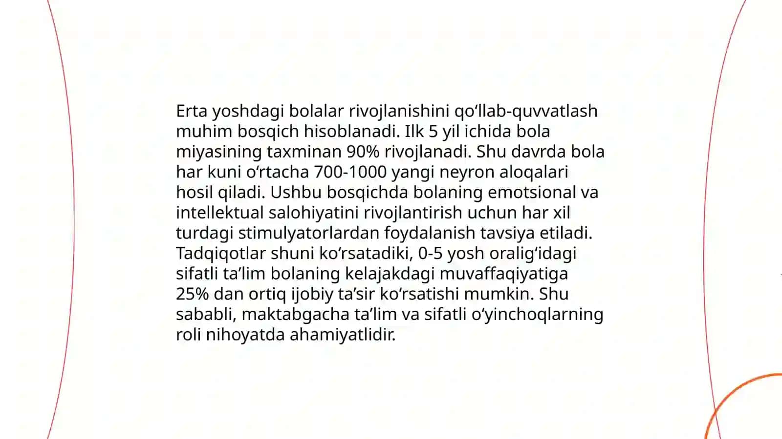 Maktabgacha talim tizimi rivojlanishining ustuvor yo'nalishlari 3