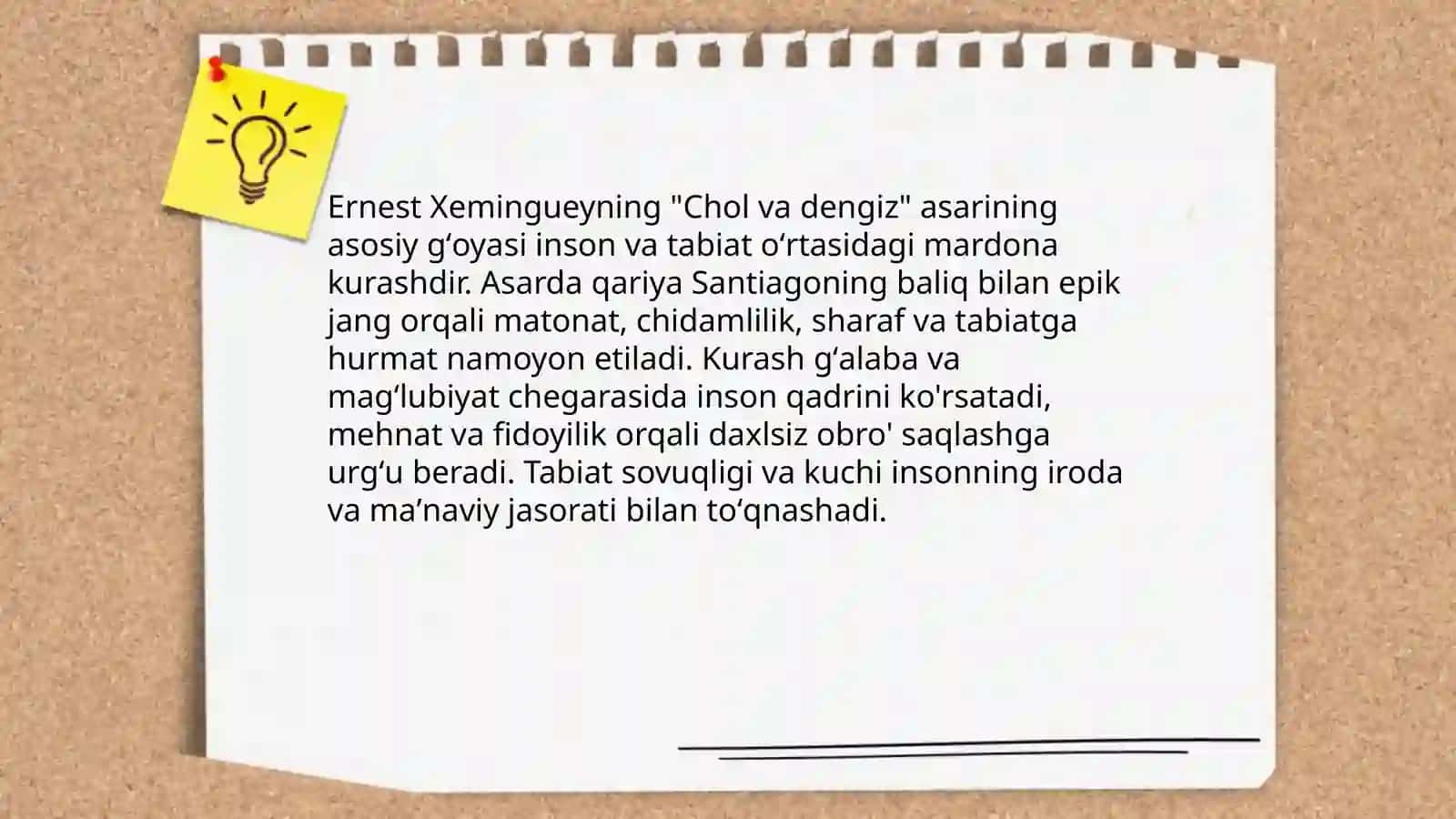 Chol va dengiz (Ernest Xeminguey) 3