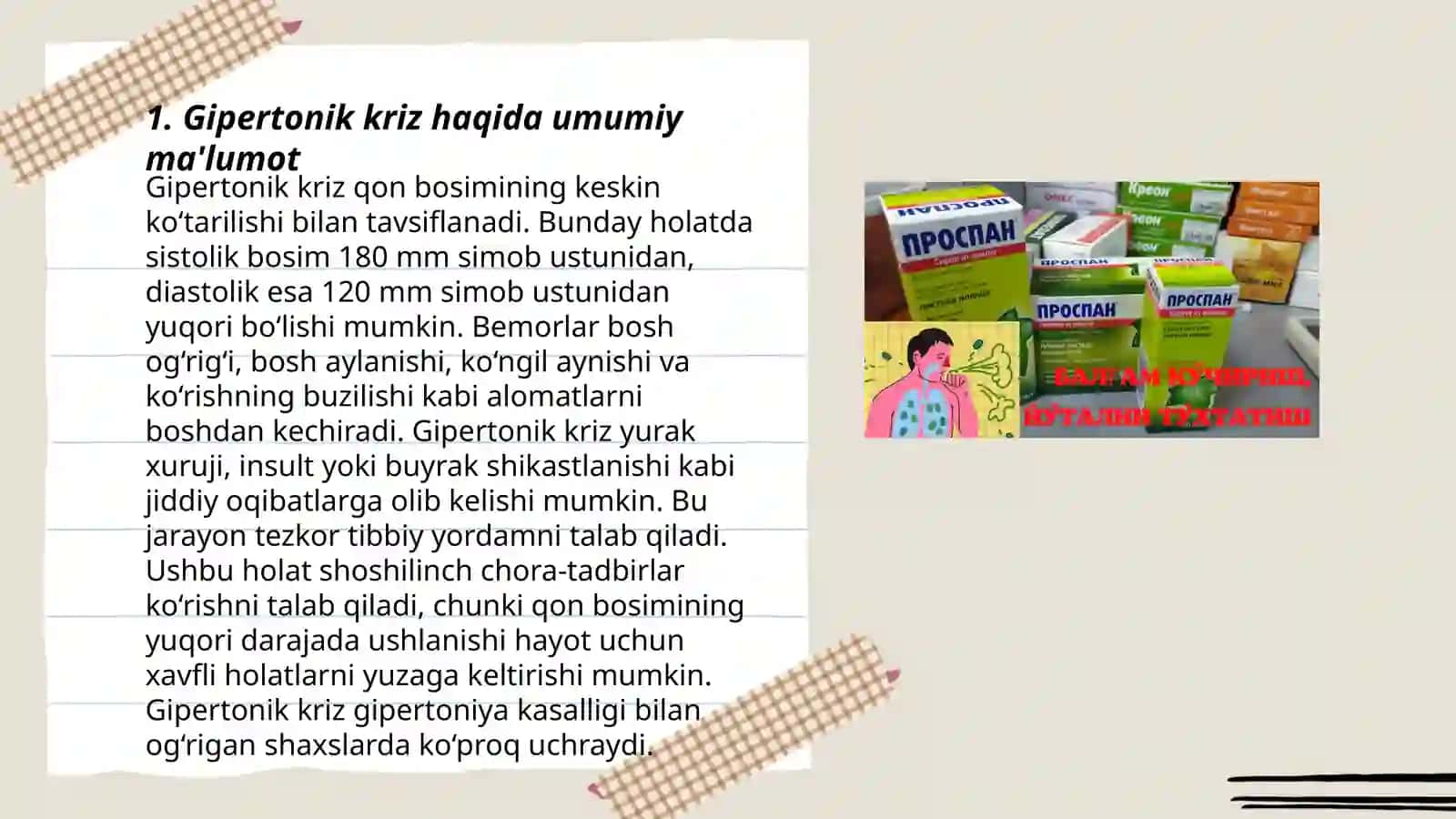 Gipertonik krizda ishlariladigan dori vositalar 3