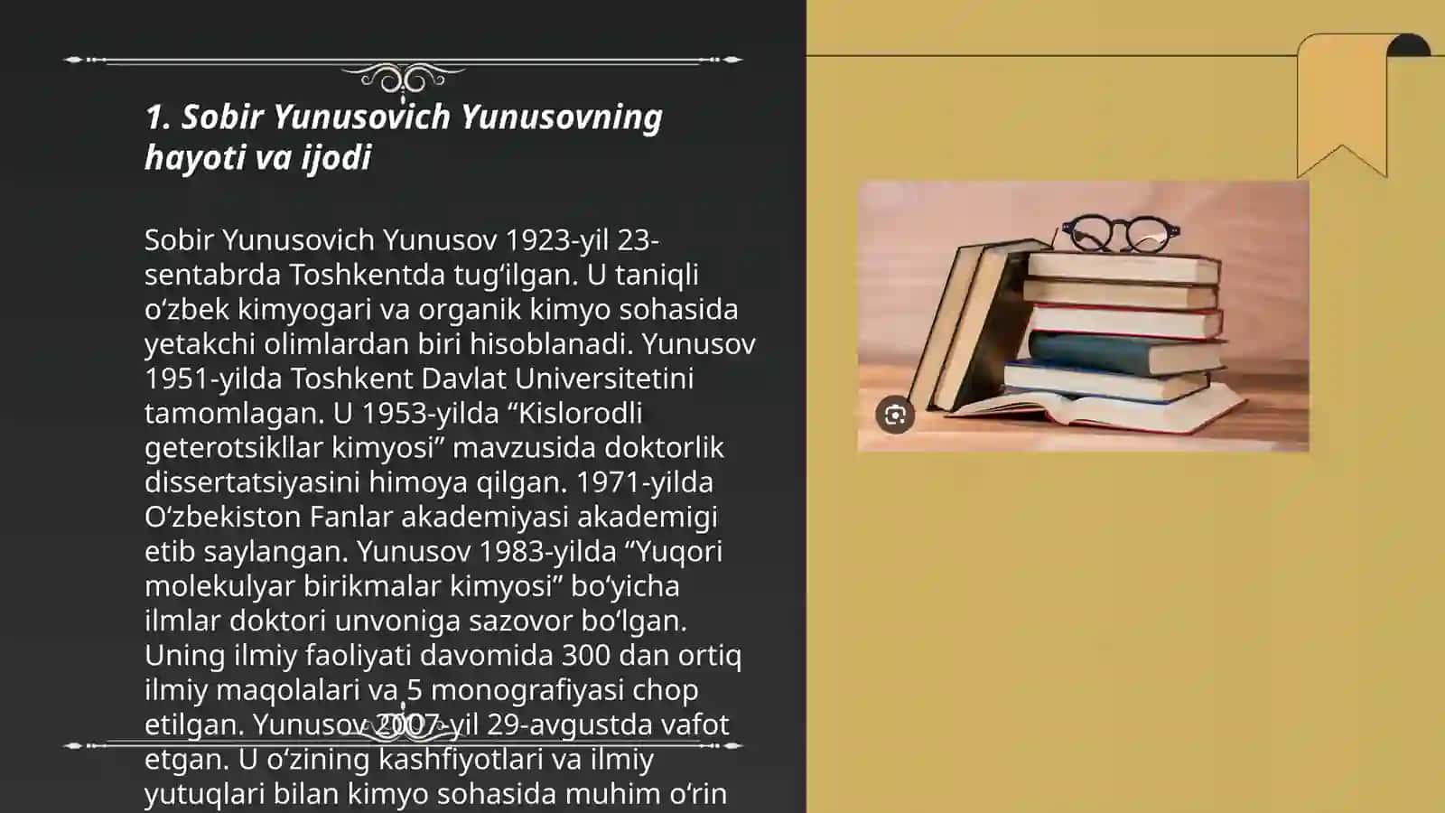 Sobir Yunusovich Yunusovning hayoti 3