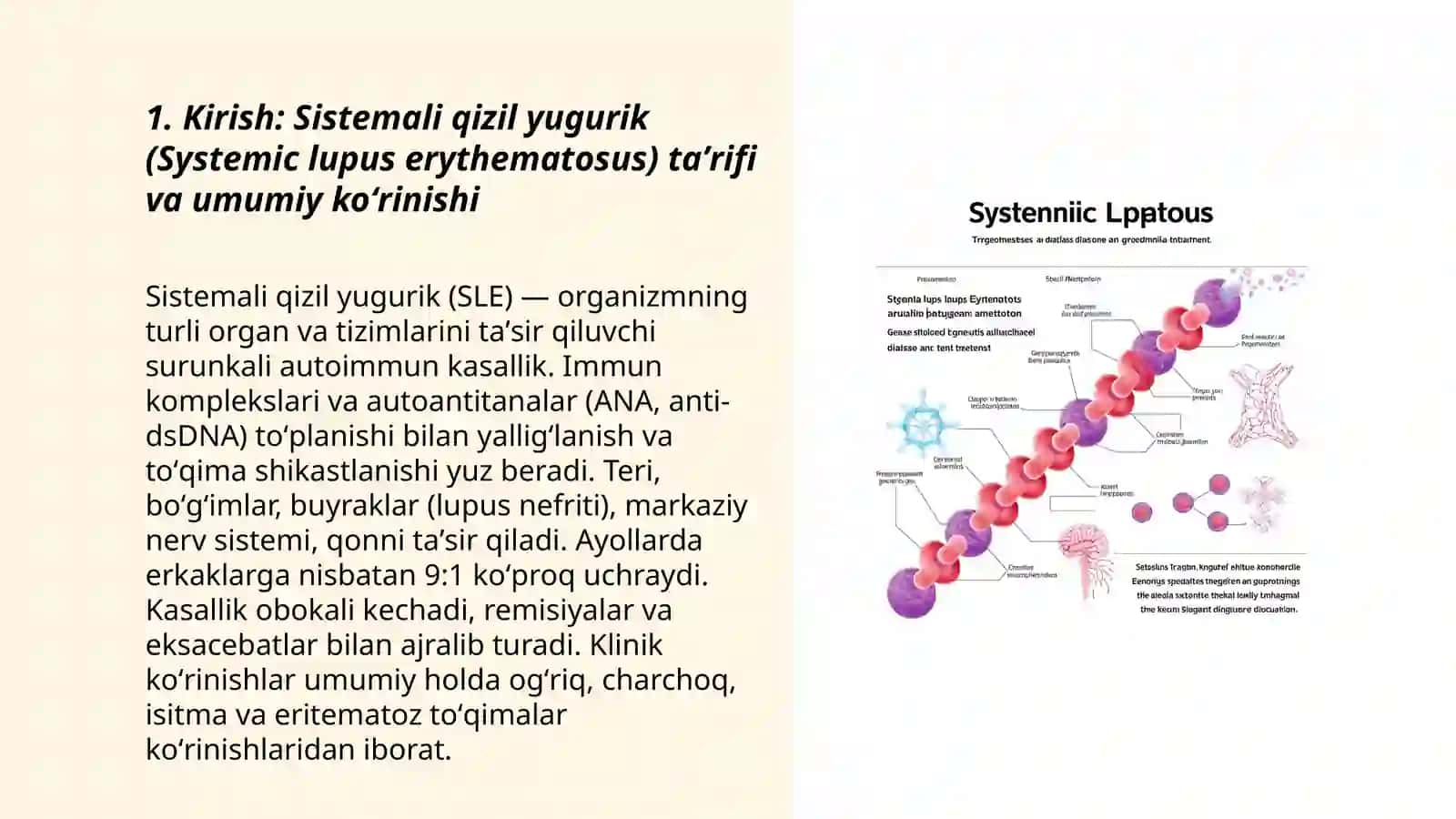 Sistemali qizil yugurik (Systemic lupus erythematosus) patagenezi etyalogyasi davolashi 3