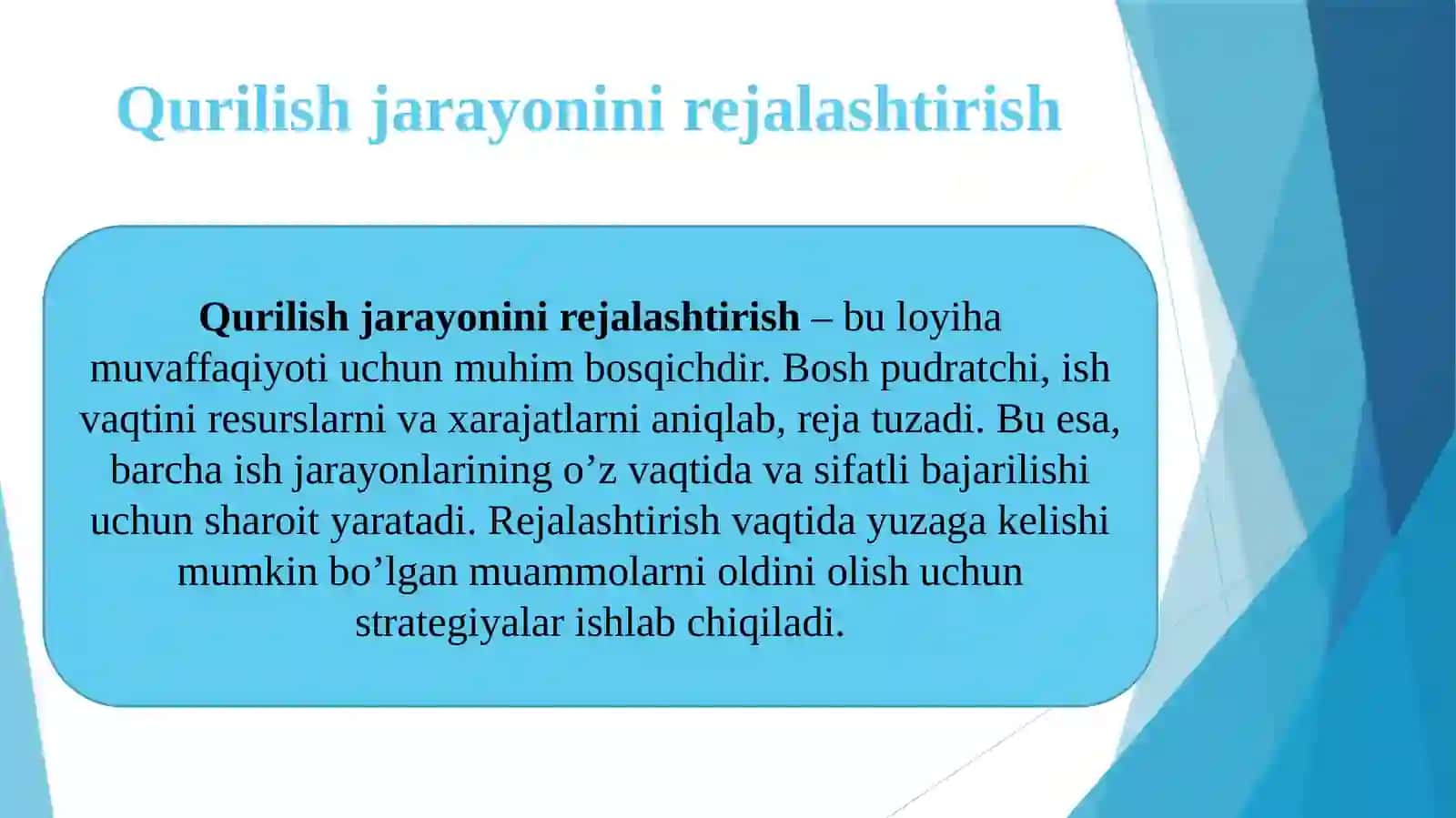 Bosh pudratchining qurilish nazorati bo’yicha funksiyalari 3