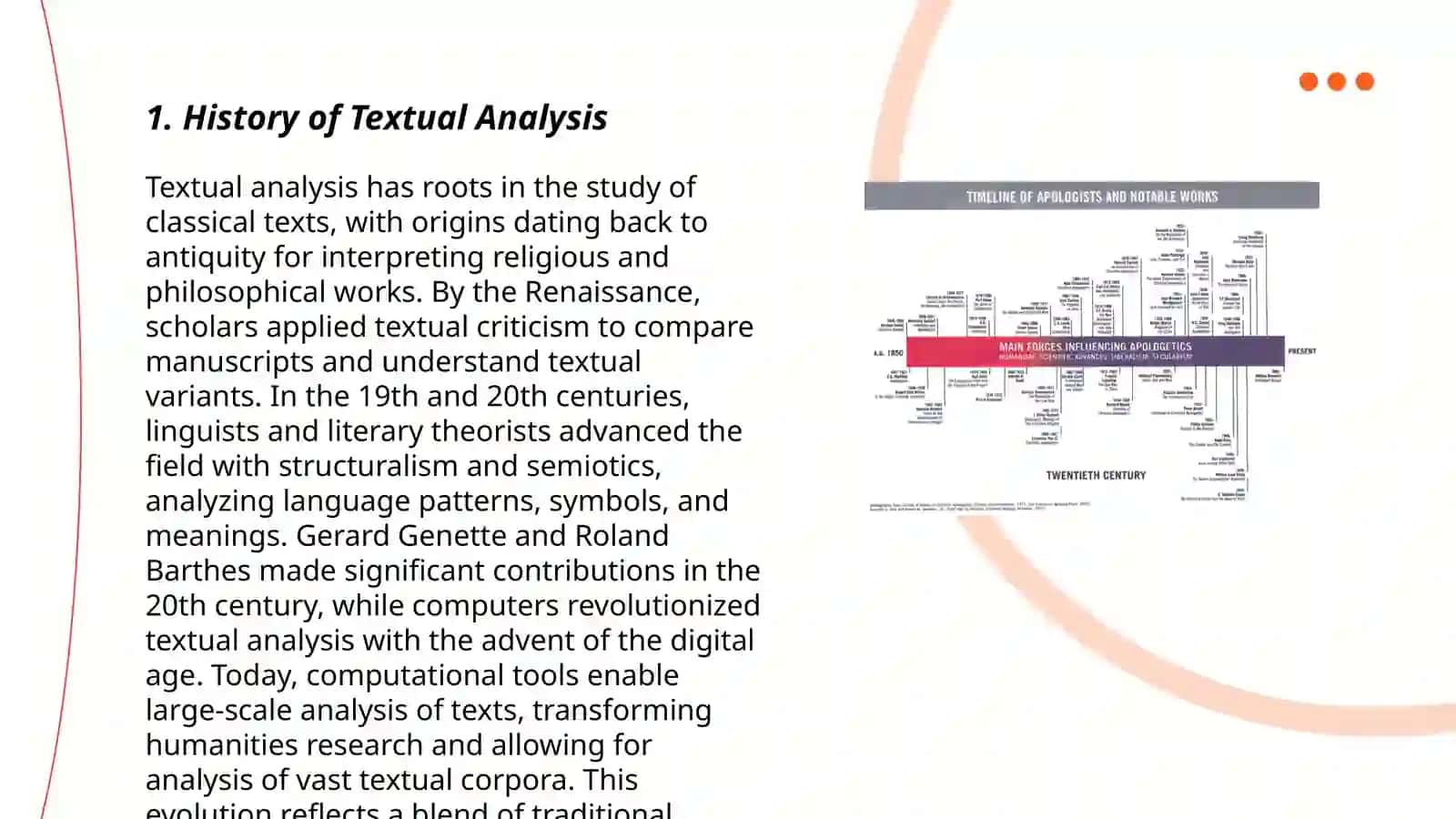 The establishment of textual analysis 3