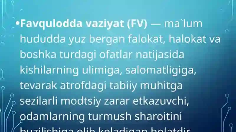 Favquloddavaziyatnibaholash.Radiatsionholat.Radioaktivzararlanishmanbaalari.Zonalartavsifi 3