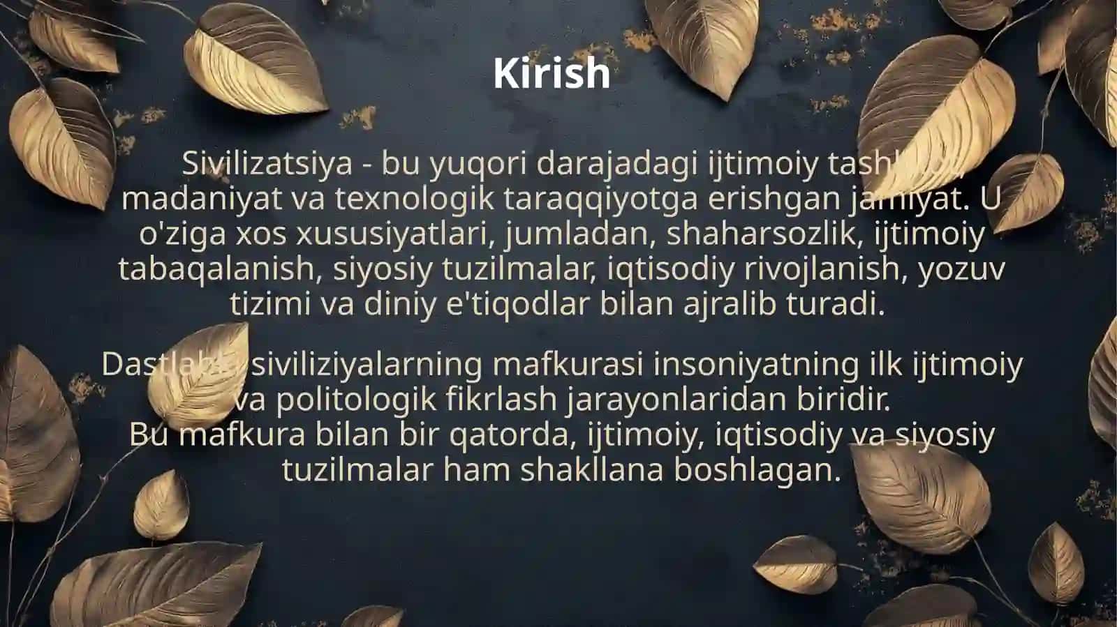 Dastlabki sivilizatsiyalar mafkurasi 3