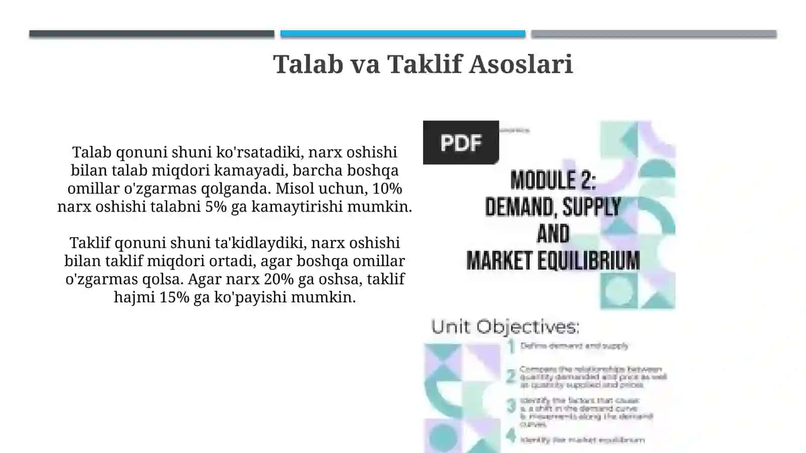 Talab, taklif,bozormuvozanati 3