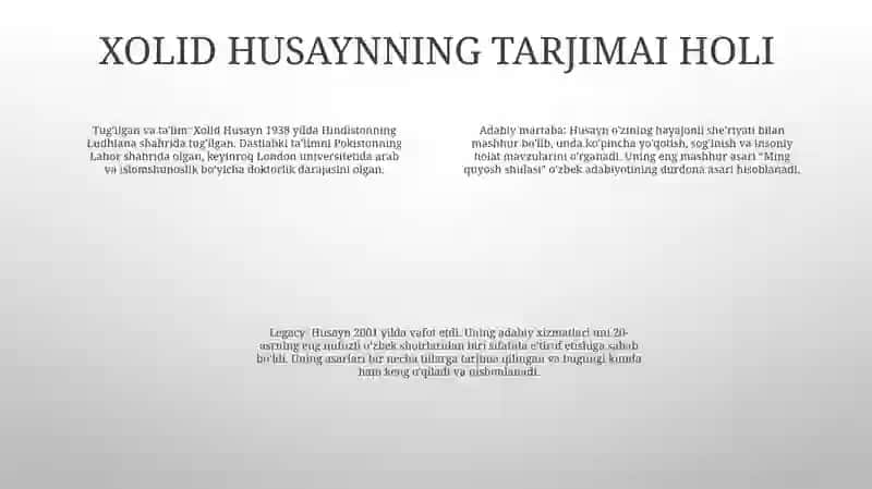 "Ming Quyosh Shulasi" Asari 3