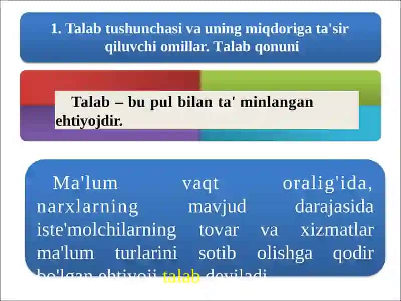 TALAB VA TAKLIF NAZARIYASI 3