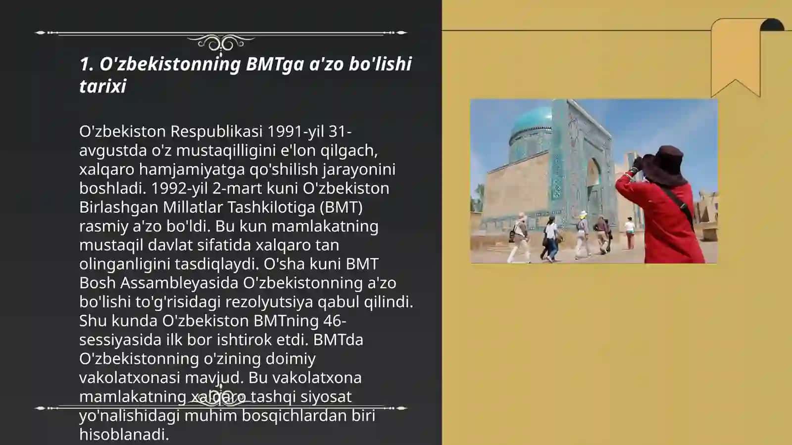 O’zbekiston va BMT urtasidagi munosabatlar 3