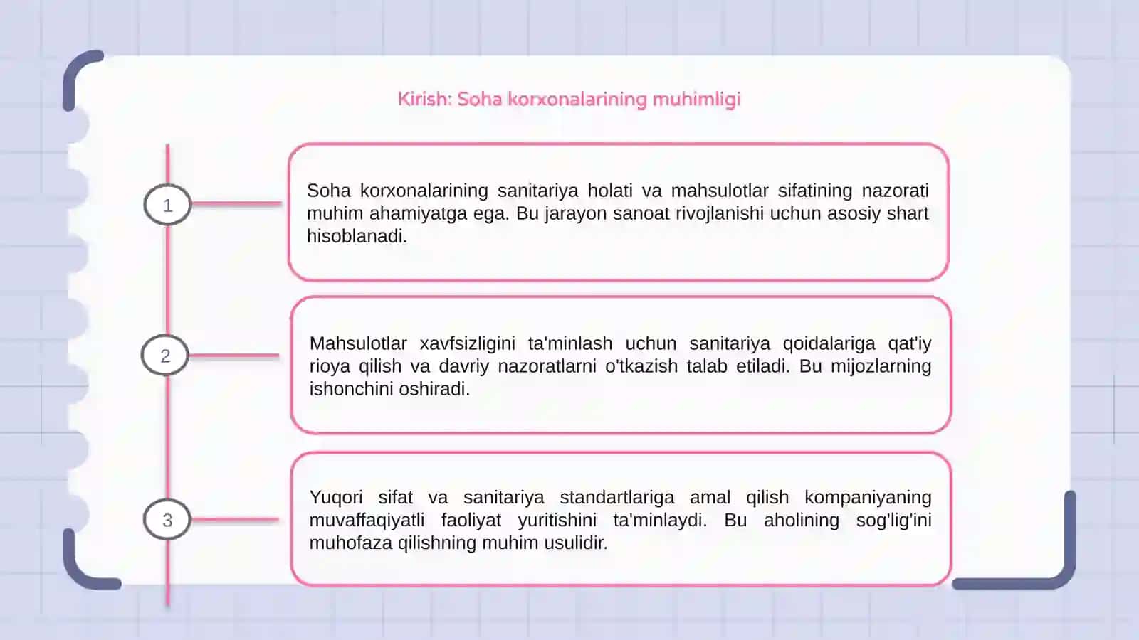 Soha korxonalarining sanitariya holati va mahsulotlar sifatining nazorati 3
