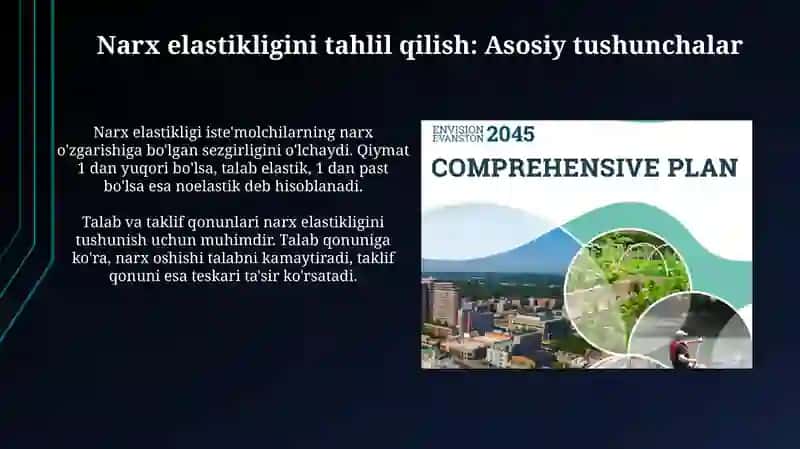 Mahalliy bozorda narx bòyicha elastik hisoblash va uning ahamiyatini tahlil qilish 3