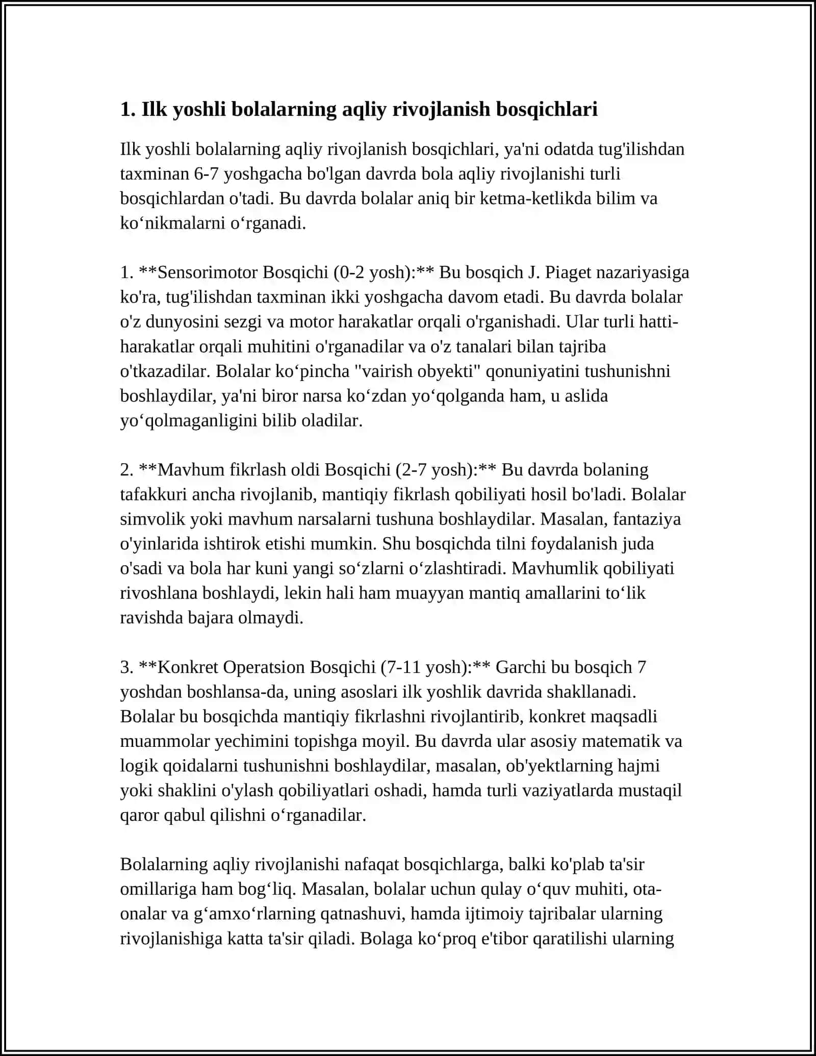 ILK YOSHLI BOLALARNING AQLIY RIVOJLANISHINI TAVSIFLAB BERING 3