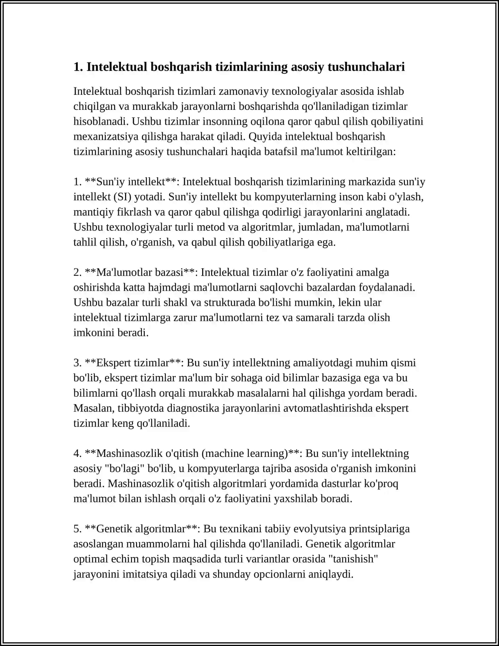 INTELEKTUAL BOSHQARISH TIZIMLARI: TUSHUNCHASI VA RIVOJLANISH BOSQICHLARI 3