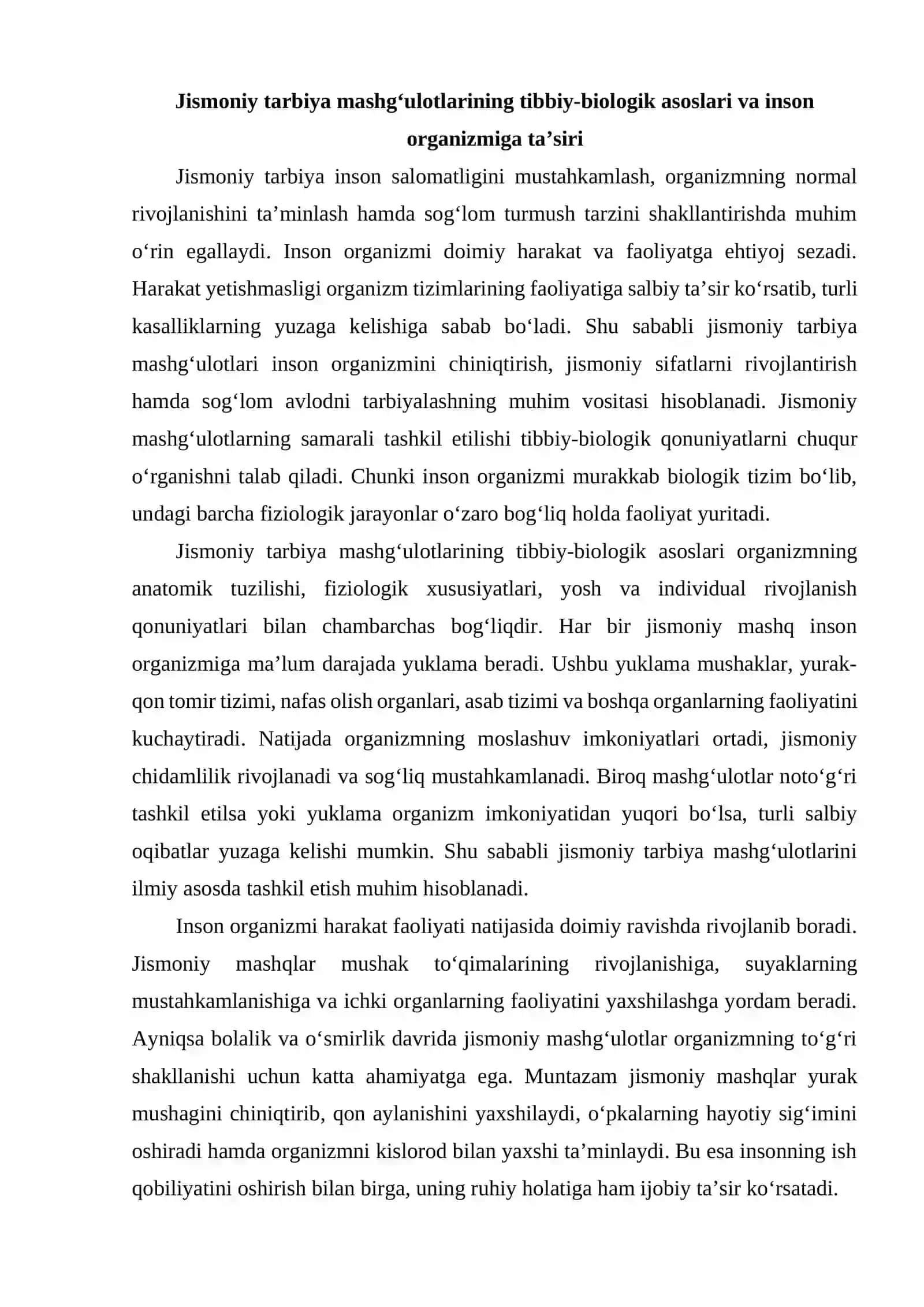Jismoniy tarbiya mashg'ulotlarining tibbiy-biologik asoslari 3