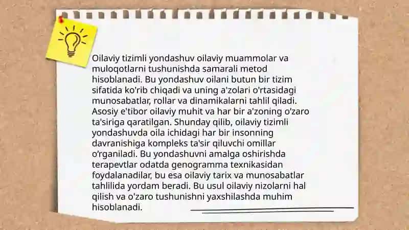 Oilaviy psixoterapiyaning asosiy yònalishlari.Ajralish psixologiyasi 3