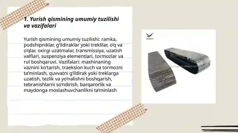 Qurilish mashinalarining yurish qisimlari 3
