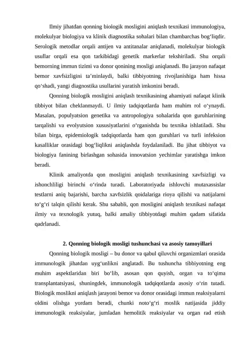 Qonning biologik mosligini aniqlash texnikasi 3
