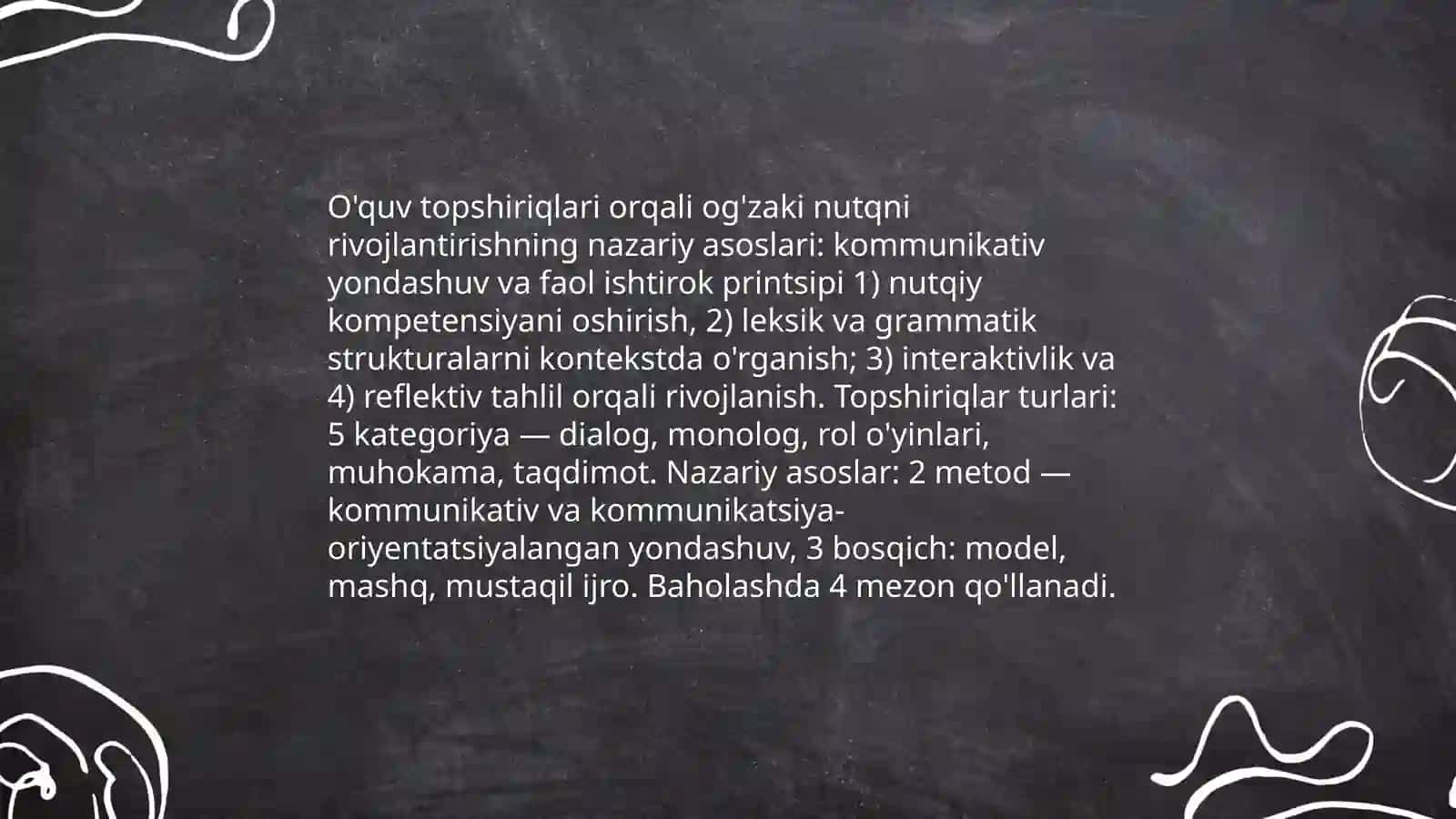 O'quv topshiriqlari orqali nutq o'stirish metodikasi 3