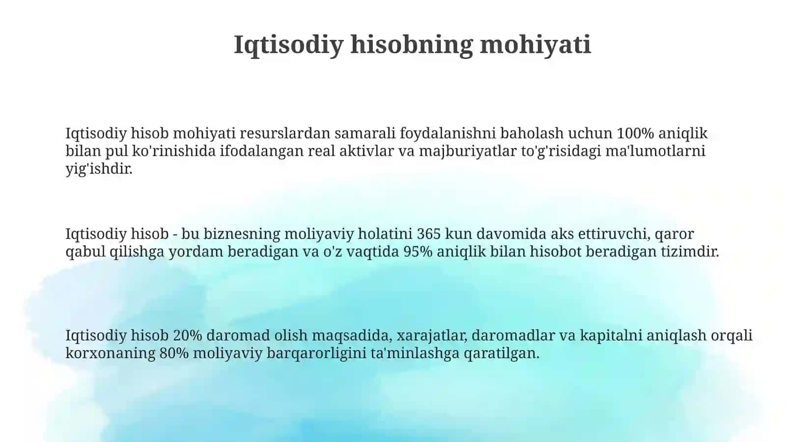 Xo'jalik hisobi to'g'risida tushuncha. Buxgalteriya hisobining rivojlanishi, tarixiy jixatlari 3