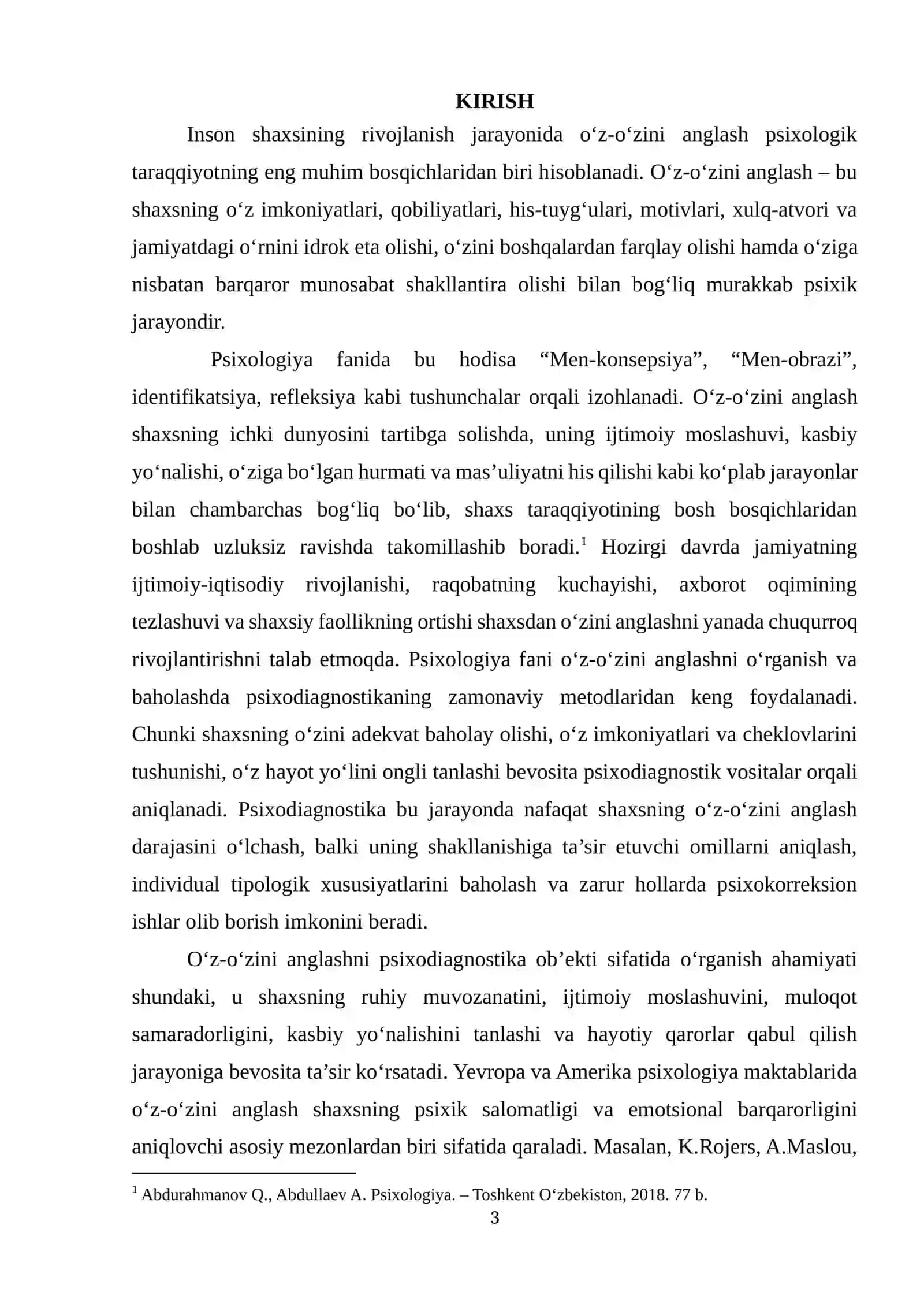 O'z o'zini anglash psixodiagnostika ob'ekti sifatida 3